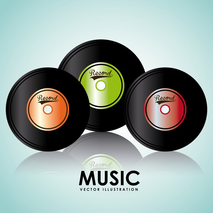 Ücretsiz Vektör müzik vinil grafik tasarım
