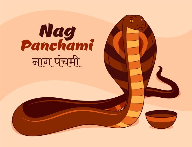 Ücretsiz Vektör nag panchami illüstrasyonu
