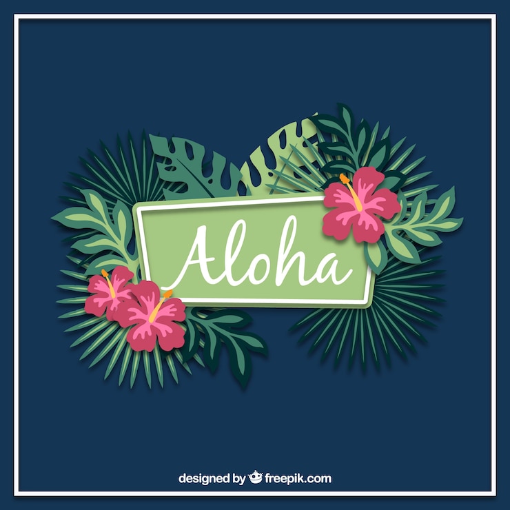 Ücretsiz Vektör natural aloha background