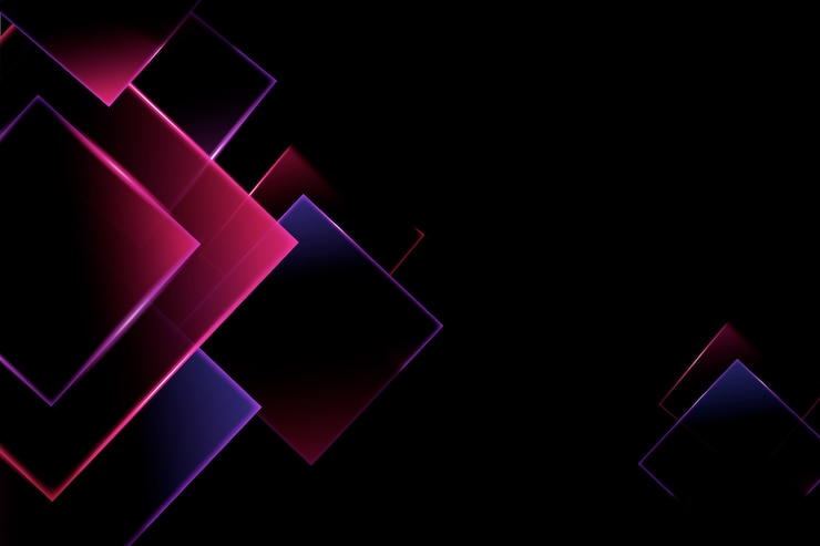 Ücretsiz Vektör neon ışıklar geometrik modeller arka planı
