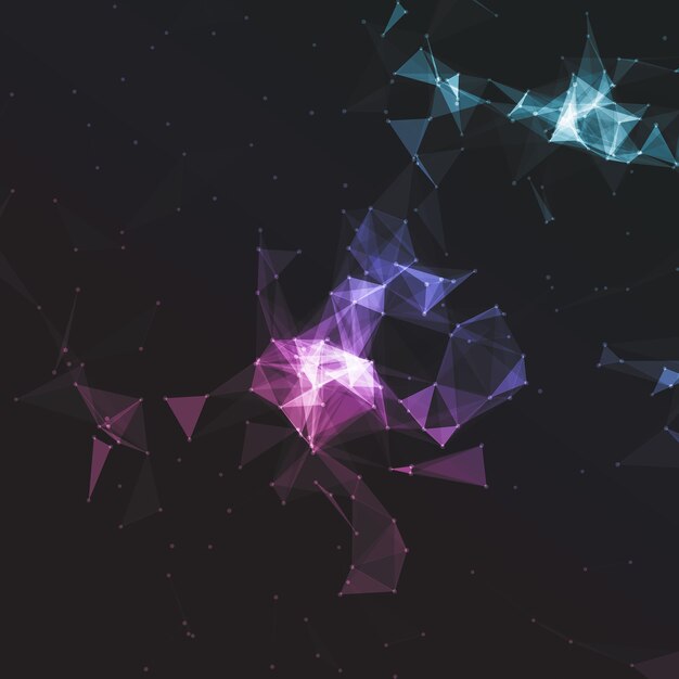 network connections background with a low poly design
