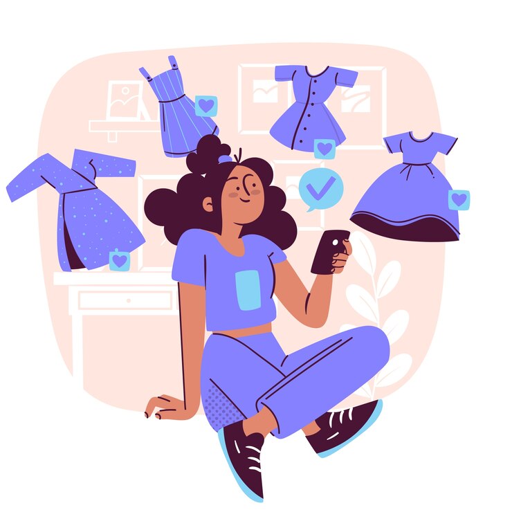 Ücretsiz Vektör niche service marketplace concept illustration