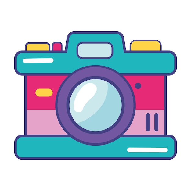 nineties pop art style camera