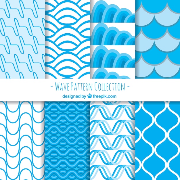 Pack of abstract wave patterns