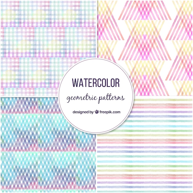 pack of four colorful geometric patterns