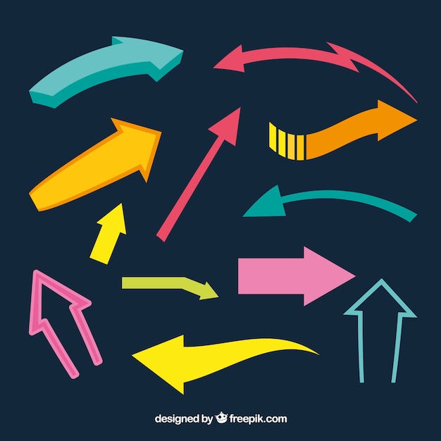 pack of hand-drawn arrows