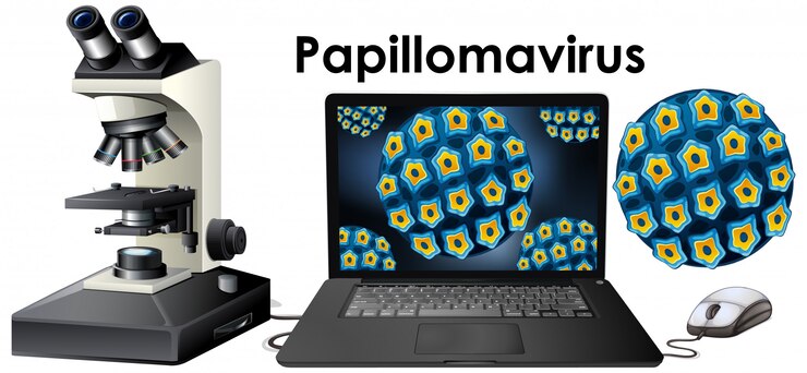 Ücretsiz Vektör papillomavirus adlı virüsün yakın çekim yalıtılmış nesnesi
