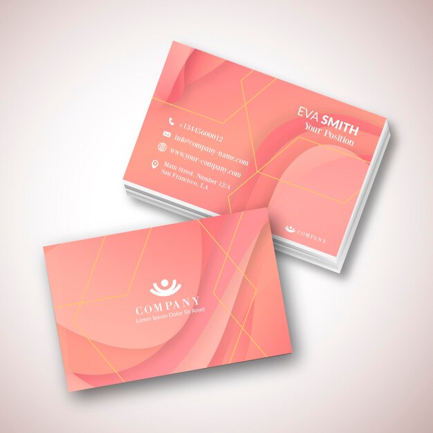 peachy business card template