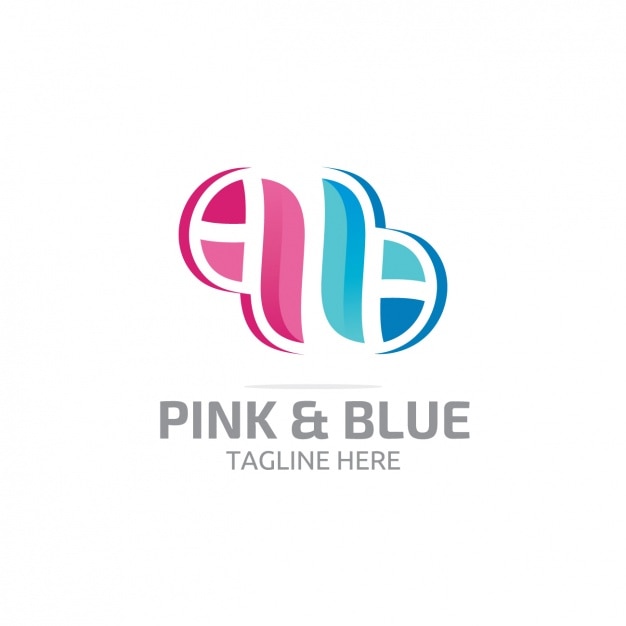 Ücretsiz Vektör pink and blue abstract logo