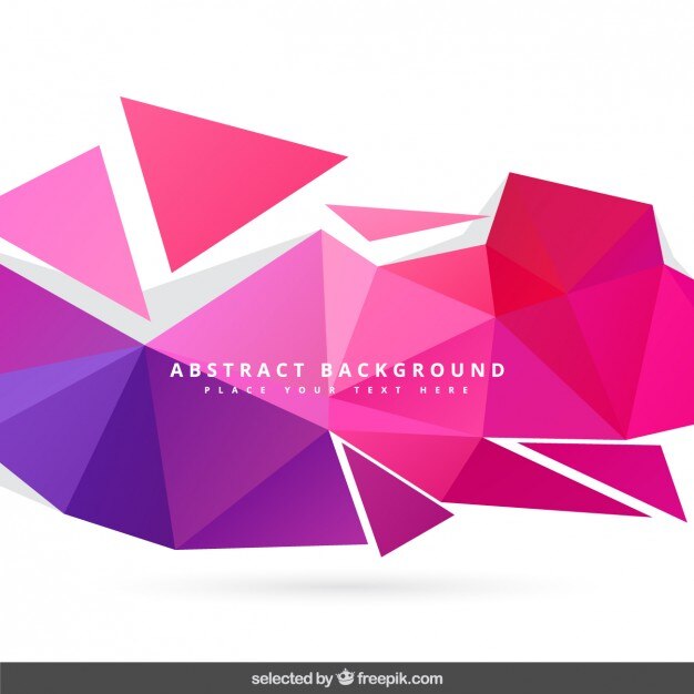 Pink background made with polygonal shapes