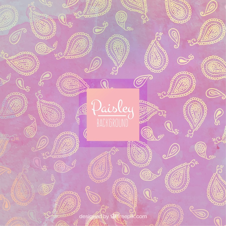 Ücretsiz Vektör pink paisley background