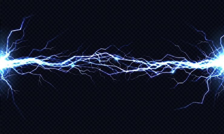 Ücretsiz Vektör powerful electrical discharge hitting from side to side realistic 