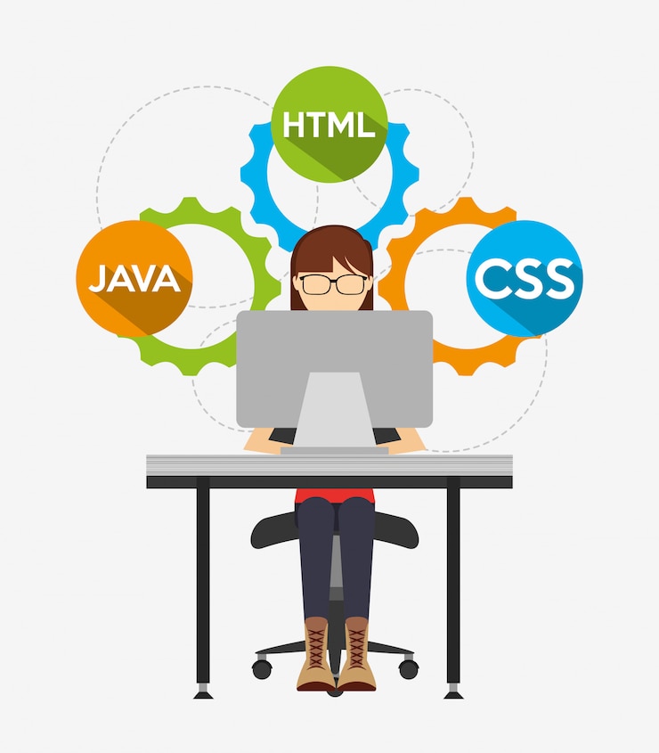 Ücretsiz Vektör programlama dili çizimi