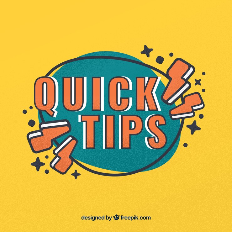 Ücretsiz Vektör quick tip concept with flat design