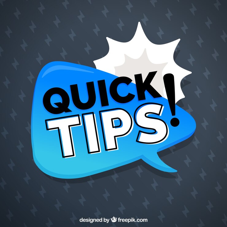 Ücretsiz Vektör quick tips composition with flat design
