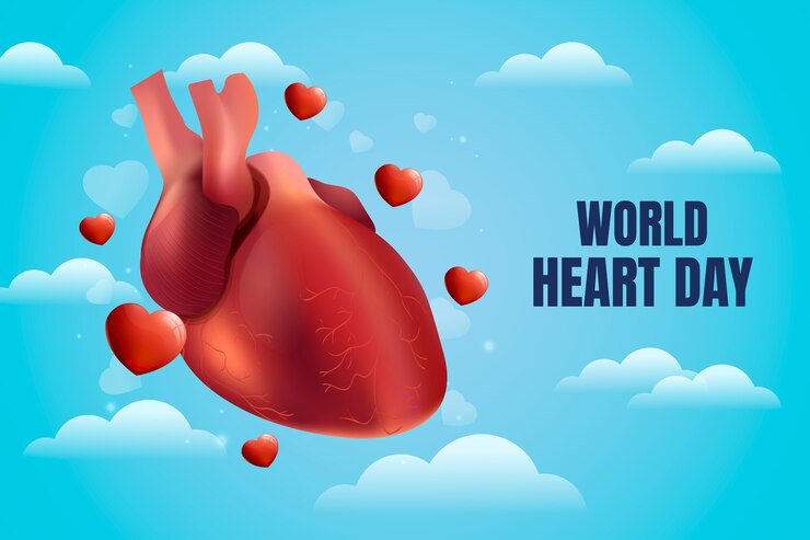 Ücretsiz Vektör realistic background for world heart day awareness