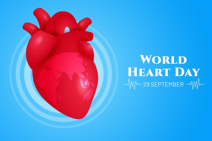Ücretsiz Vektör realistic background for world heart day awareness