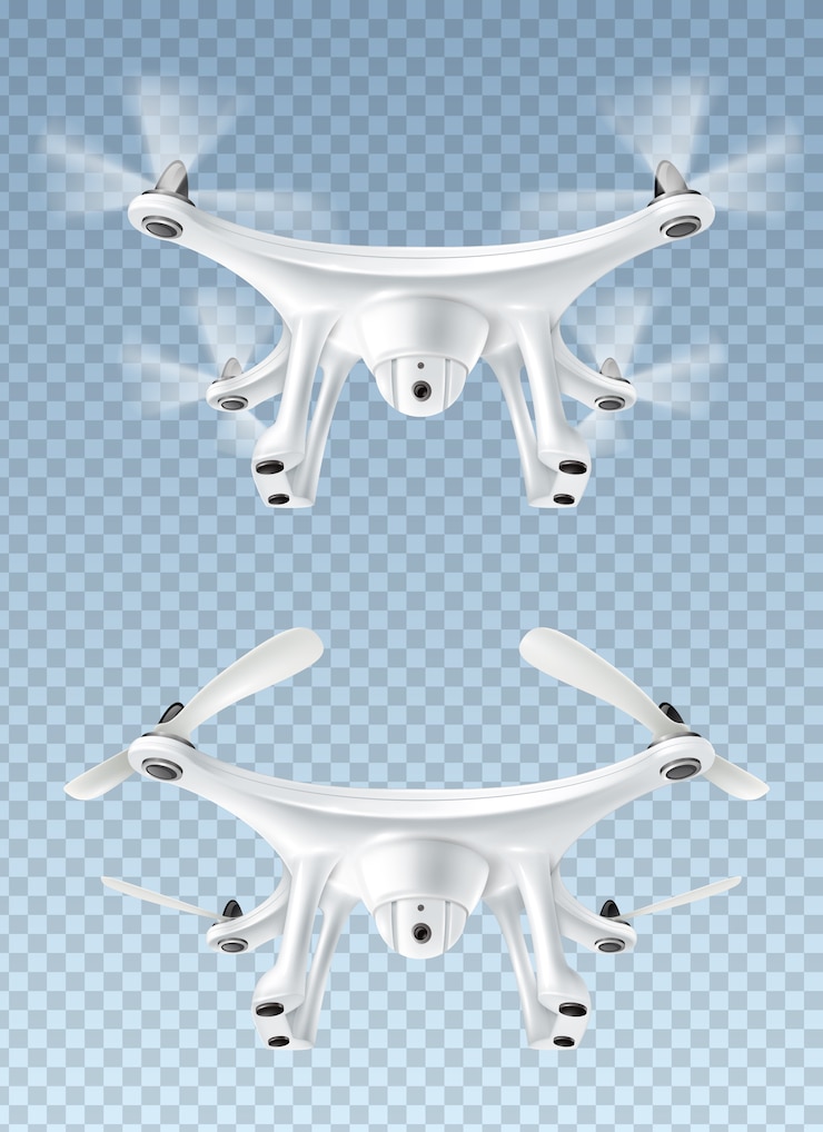 Ücretsiz Vektör realistic flying drone