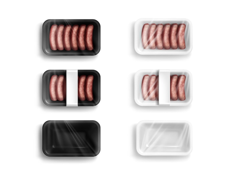 Ücretsiz Vektör realistic food package flat lay