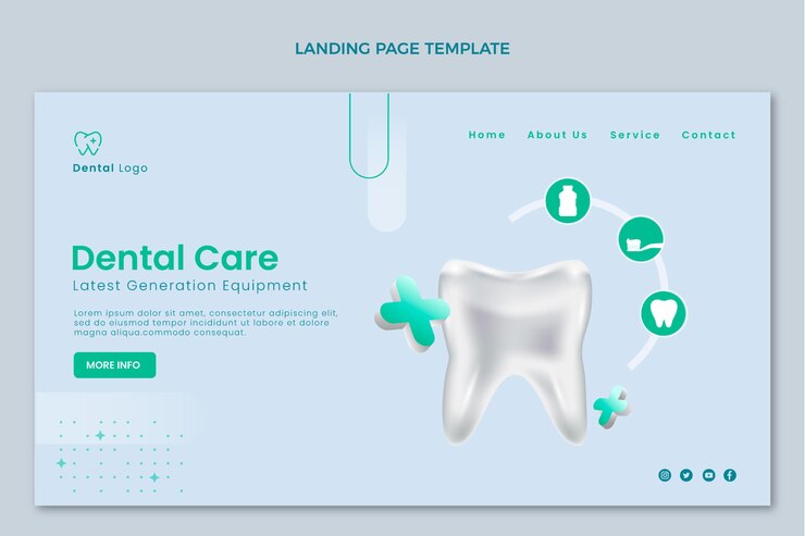 Ücretsiz Vektör realistic medical landing page