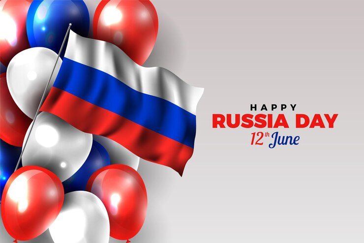 Ücretsiz Vektör realistic russia day concept