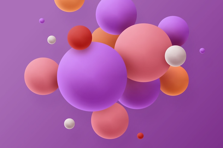 Ücretsiz Vektör realistic spheres background