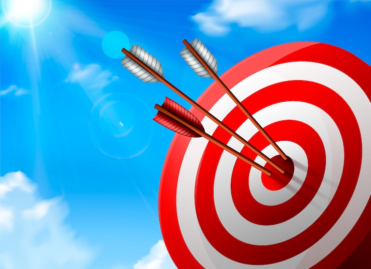 Ücretsiz Vektör realistic target composition