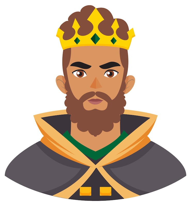 Ücretsiz Vektör regal king with crown illustration