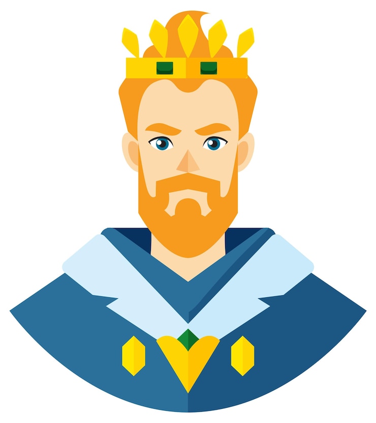 Ücretsiz Vektör regal king with golden crown
