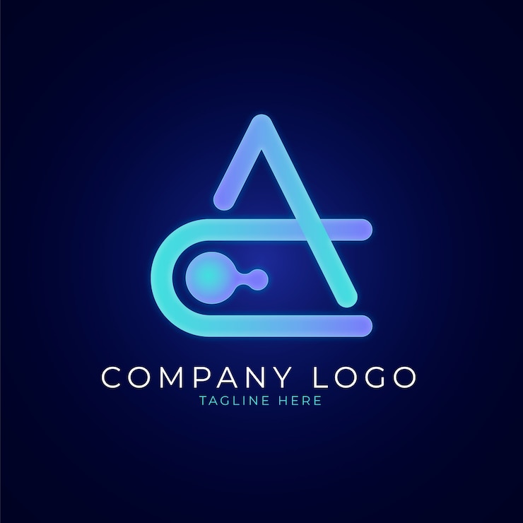 Ücretsiz Vektör renk geçişli ac logo tasarımı