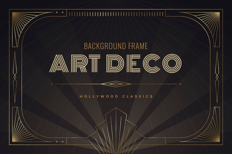 Ücretsiz Vektör renk geçişli art deco arka plan