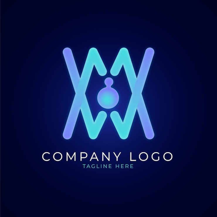 Ücretsiz Vektör renk geçişli mw logo design