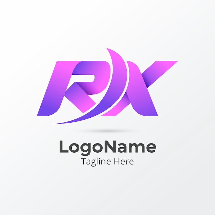 Ücretsiz Vektör renk geçişli rx veya xr logosu
