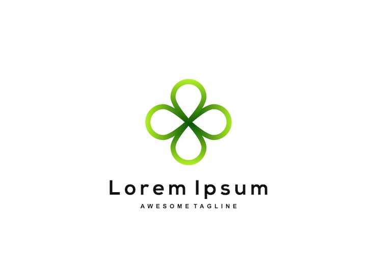 Ücretsiz Vektör renk geçişli yaprak logo koleksiyonu