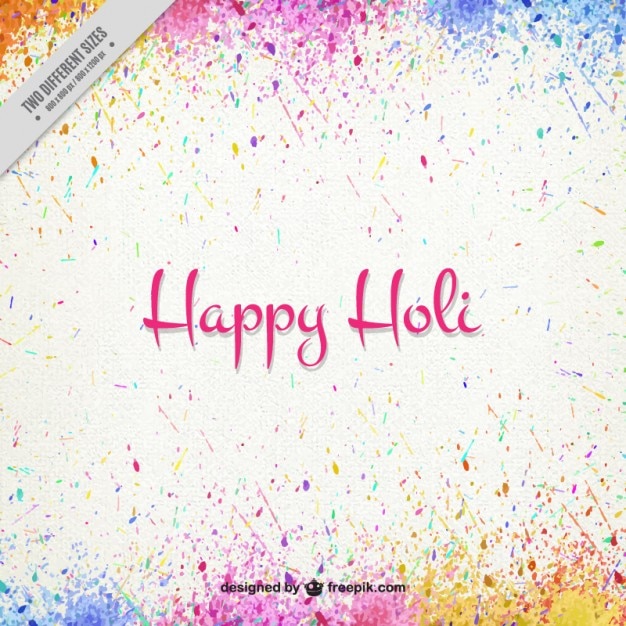 Ücretsiz Vektör renkler sıçramaları mutlu holi