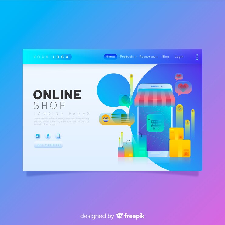 Ücretsiz Vektör renkli business açılış sayfası