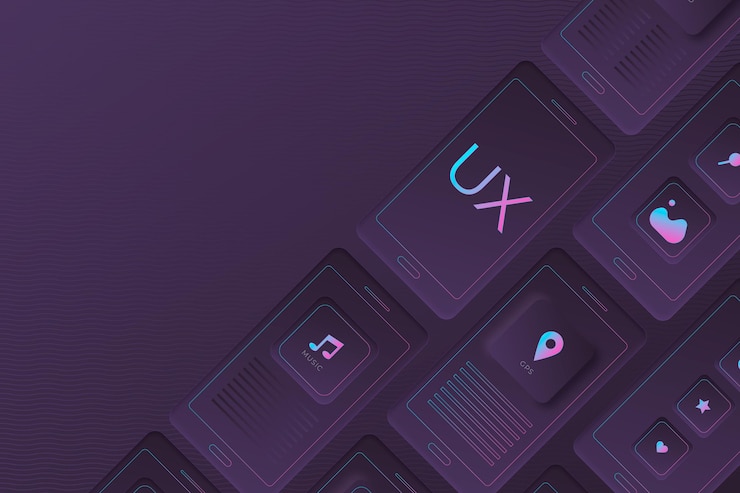 Ücretsiz Vektör renkli geçişli ui ux arka planı illüstrasyonu
