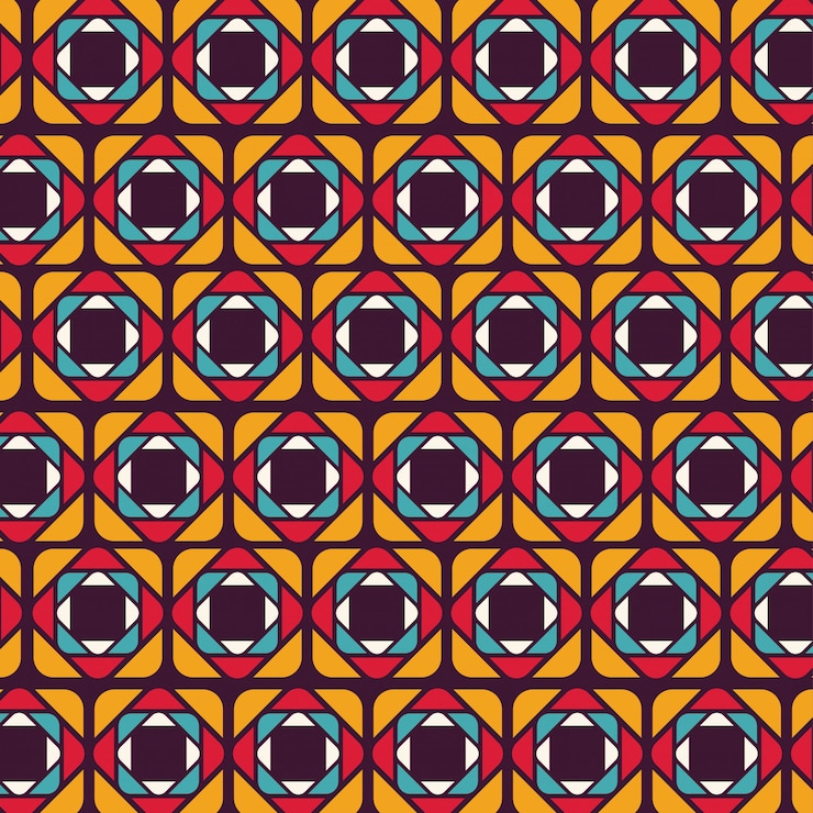 Ücretsiz Vektör renkli geometrik desen