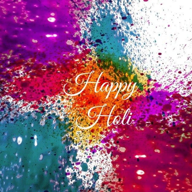 Ücretsiz Vektör renkli holi kartı