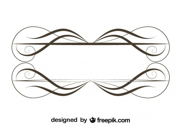 Ücretsiz Vektör retro ornamental minimalist frame design