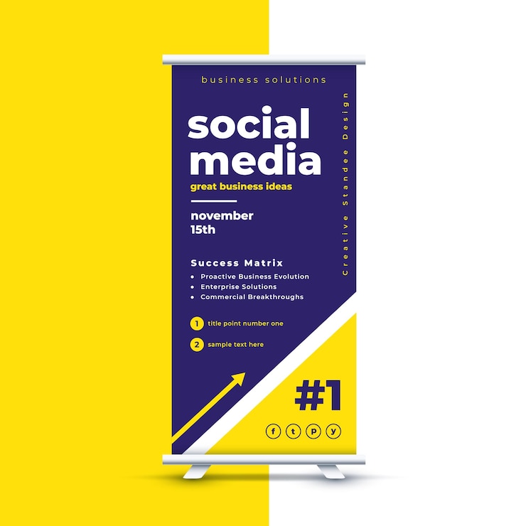 Ücretsiz Vektör rollup standee cover layout for corporate presentation