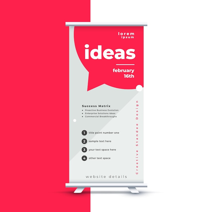 Ücretsiz Vektör rollup standee cover template a corporate stationery