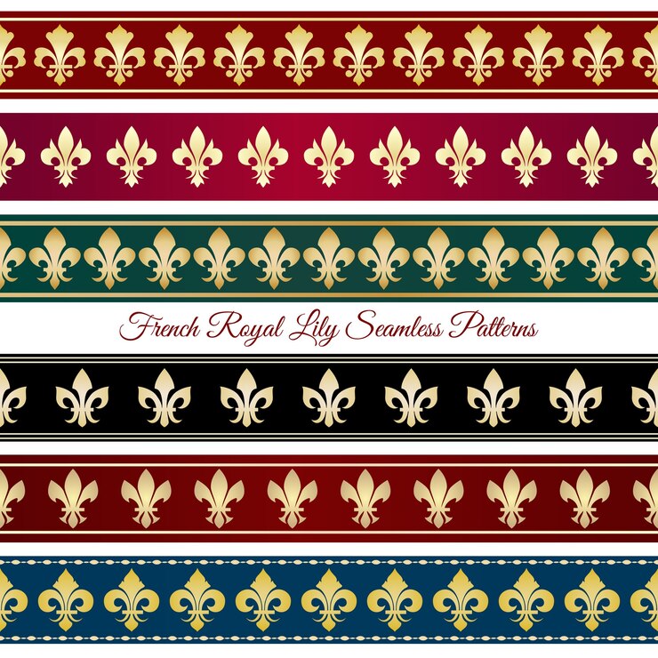 Ücretsiz Vektör royal seamless border patterns. victorian vintage decor,  floral retro vector illustration