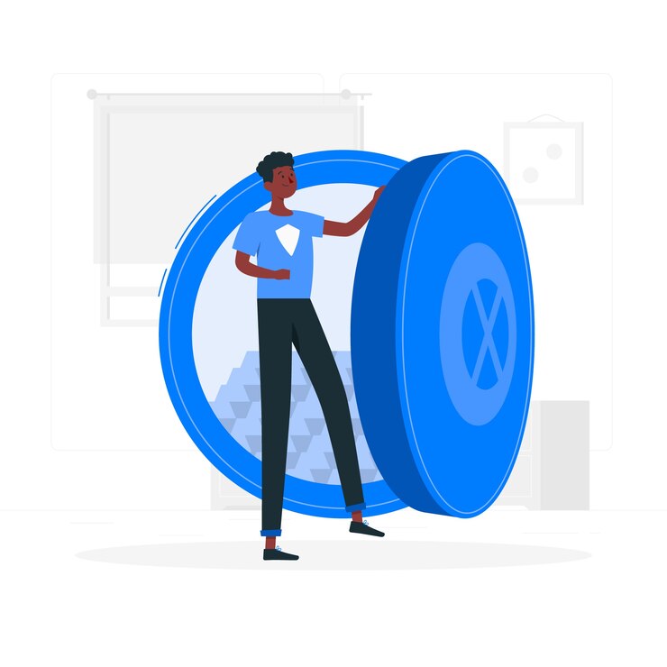 Ücretsiz Vektör safe concept illustration