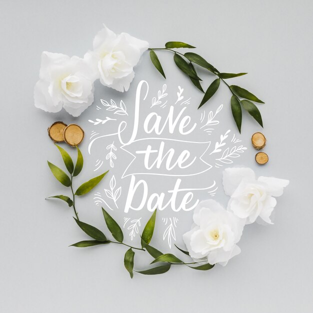 save the date lettering concept