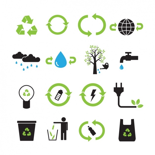 Sbírka ikon recyklace