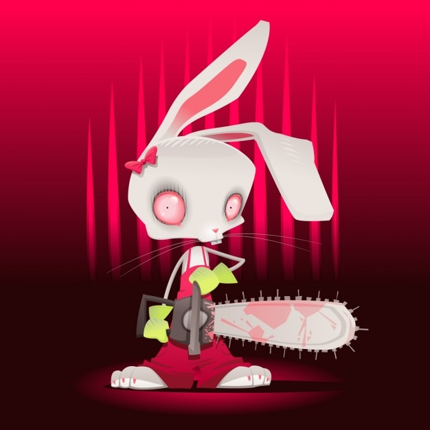 Ücretsiz Vektör scary rabbit design
