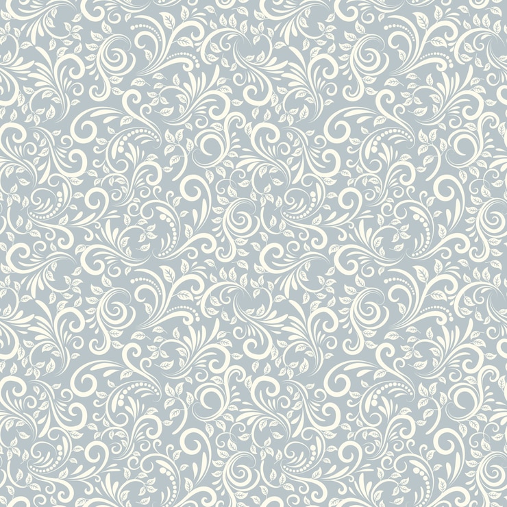 Ücretsiz Vektör seamless background of light blue color in damascus style
