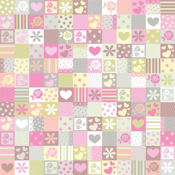 Ücretsiz Vektör seamless pattern with roses and hearts.
