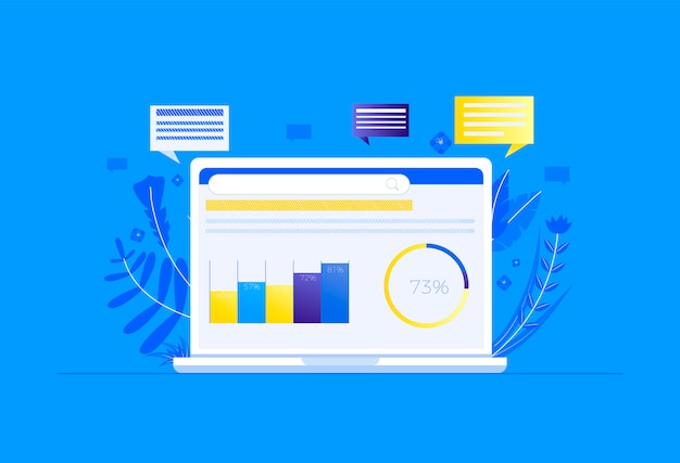 Seo on the computer. Search engine optimization. The first place for a site